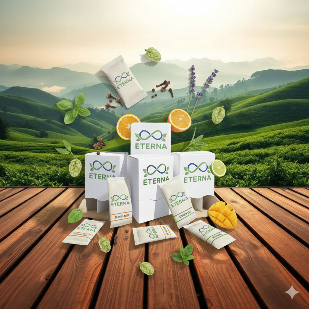 Eterna Fresh green cannabis leaves in natural light